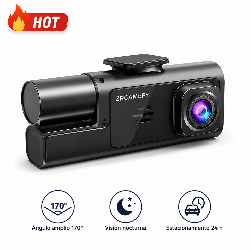Cámara de Tablero Doble (Frontal e Interior) DVR para Auto